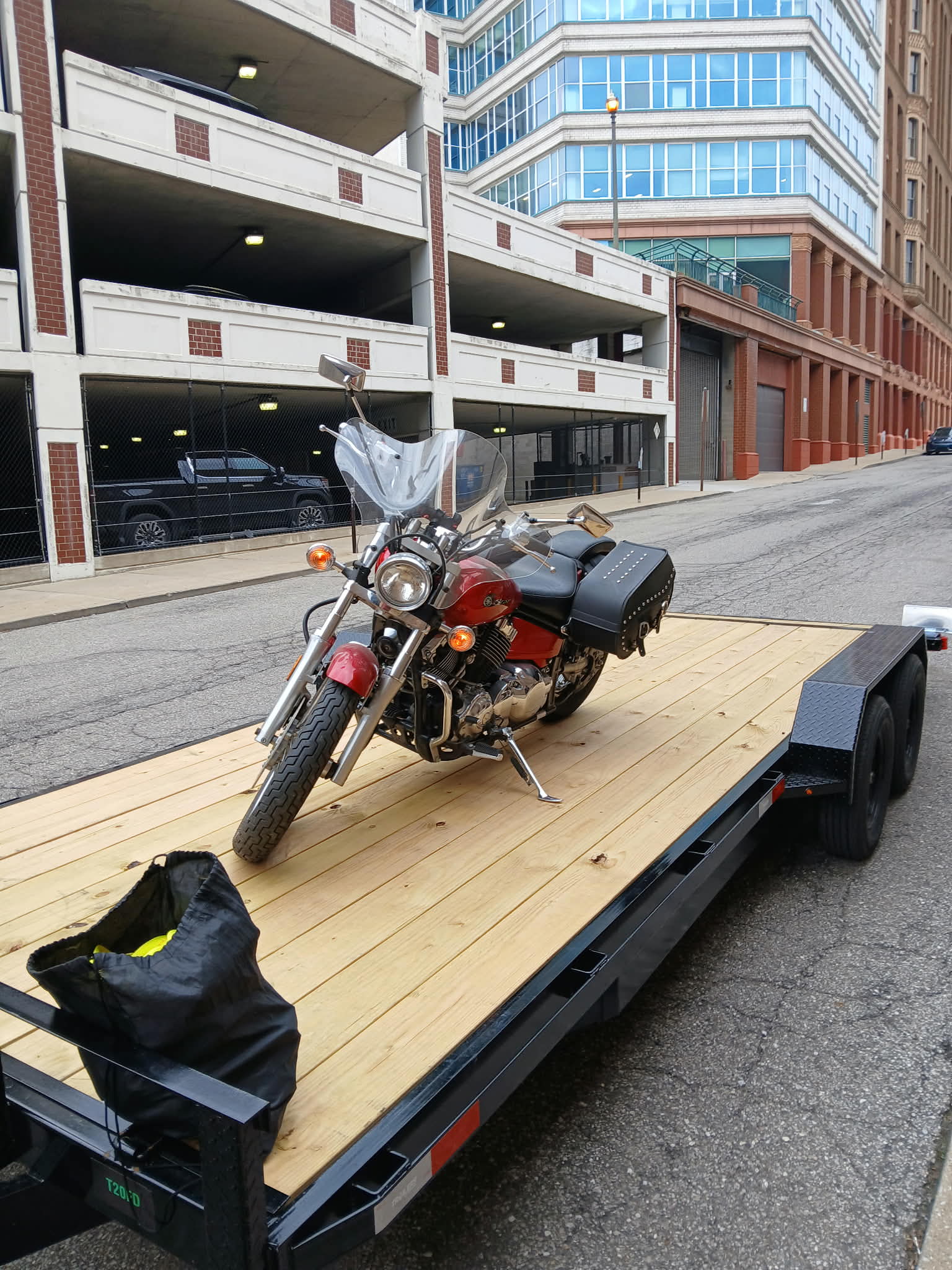 Motorcycle trailer transport